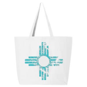 New Mexico T Zia Symbol Distressed 25L Jumbo Tote