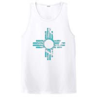 New Mexico T Zia Symbol Distressed PosiCharge Competitor Tank