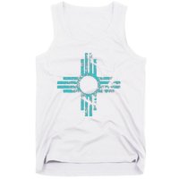 New Mexico T Zia Symbol Distressed Tank Top