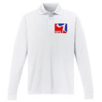 National Midget Tossing Association Funny Performance Long Sleeve Polo