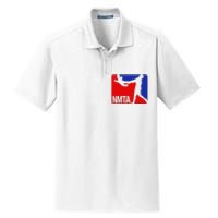 National Midget Tossing Association Funny Dry Zone Grid Polo