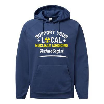 Nuc Med Tech Nuclear Medicine Technologist Gift Performance Fleece Hoodie