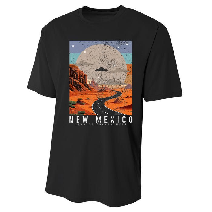 New Mexico The Land Of Enchantment Pride Ufo Performance Sprint T-Shirt