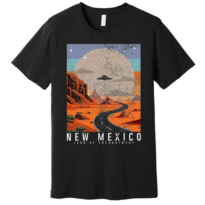 New Mexico The Land Of Enchantment Pride Ufo Premium T-Shirt