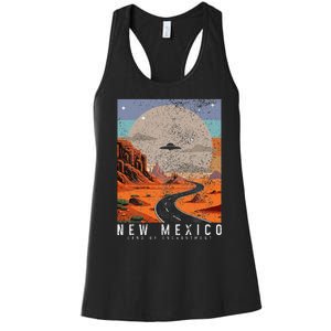 New Mexico The Land Of Enchantment Pride Ufo Women's Racerback Tank