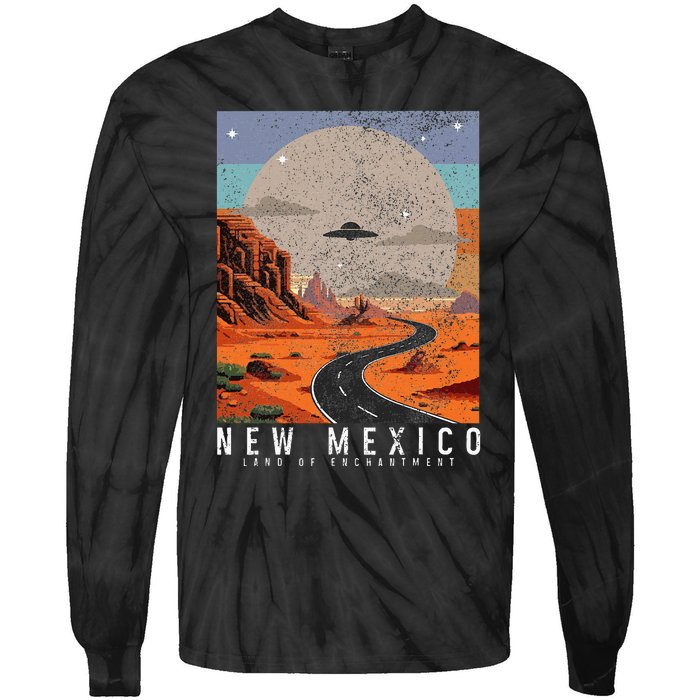 New Mexico The Land Of Enchantment Pride Ufo Tie-Dye Long Sleeve Shirt