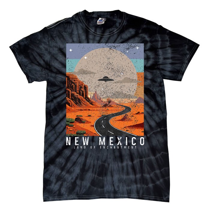 New Mexico The Land Of Enchantment Pride Ufo Tie-Dye T-Shirt