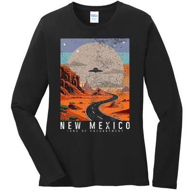 New Mexico The Land Of Enchantment Pride Ufo Ladies Long Sleeve Shirt