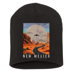 New Mexico The Land Of Enchantment Pride Ufo Short Acrylic Beanie