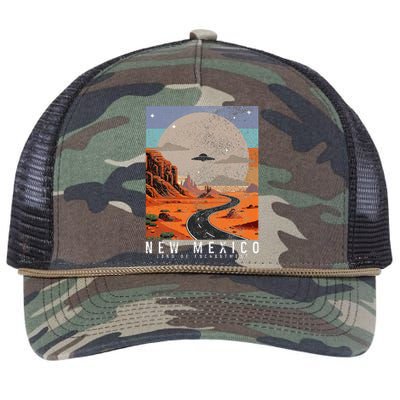 New Mexico The Land Of Enchantment Pride Ufo Retro Rope Trucker Hat Cap