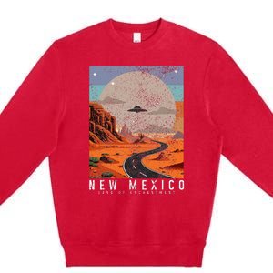 New Mexico The Land Of Enchantment Pride Ufo Premium Crewneck Sweatshirt