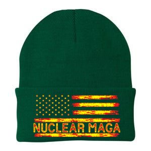 Nuclear Maga USA Flag Knit Cap Winter Beanie