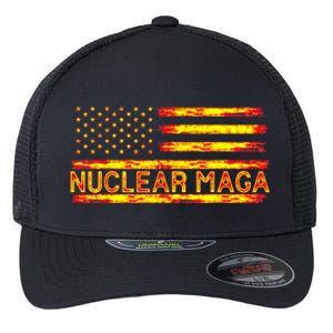 Nuclear Maga USA Flag Flexfit Unipanel Trucker Cap