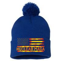 Nuclear Maga USA Flag Pom Pom 12in Knit Beanie