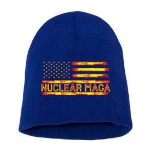 Nuclear Maga USA Flag Short Acrylic Beanie