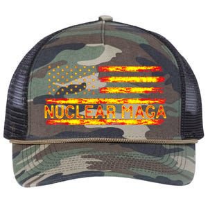 Nuclear Maga USA Flag Retro Rope Trucker Hat Cap