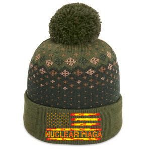 Nuclear Maga USA Flag The Baniff Cuffed Pom Beanie