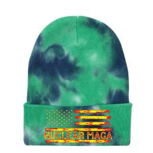 Nuclear Maga USA Flag Tie Dye 12in Knit Beanie