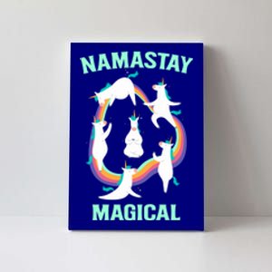 Namastay Magical Unicorn Funny Yoga Meditation Gift Canvas