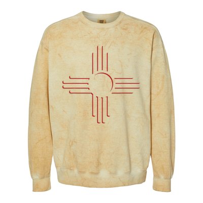 New Mexico Unique Red Zia Symbol Flag Gift Colorblast Crewneck Sweatshirt