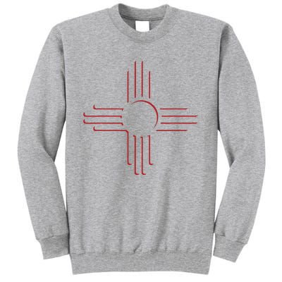 New Mexico Unique Red Zia Symbol Flag Gift Tall Sweatshirt