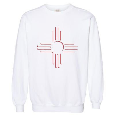 New Mexico Unique Red Zia Symbol Flag Gift Garment-Dyed Sweatshirt