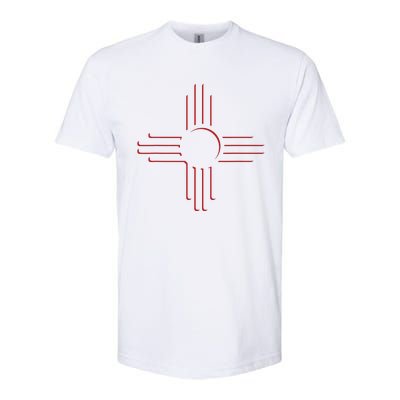 New Mexico Unique Red Zia Symbol Flag Gift Softstyle CVC T-Shirt