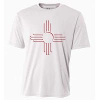 New Mexico Unique Red Zia Symbol Flag Gift Cooling Performance Crew T-Shirt