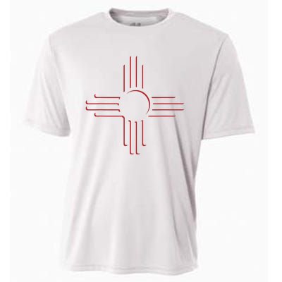 New Mexico Unique Red Zia Symbol Flag Gift Cooling Performance Crew T-Shirt