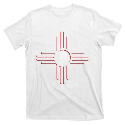 New Mexico Unique Red Zia Symbol Flag Gift T-Shirt