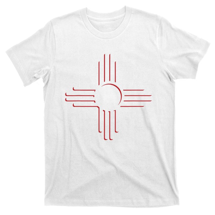 New Mexico Unique Red Zia Symbol Flag Gift T-Shirt