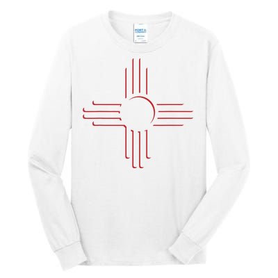 New Mexico Unique Red Zia Symbol Flag Gift Tall Long Sleeve T-Shirt