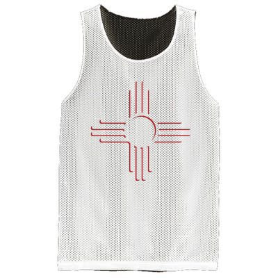 New Mexico Unique Red Zia Symbol Flag Gift Mesh Reversible Basketball Jersey Tank