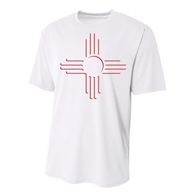 New Mexico Unique Red Zia Symbol Flag Gift Performance Sprint T-Shirt