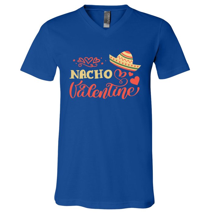 Nacho Mexican Valentines Day Costume Couple Matching Gift V-Neck T-Shirt