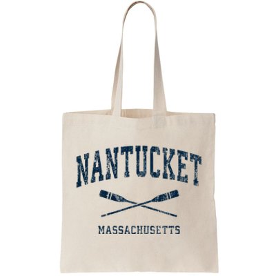 Nantucket Massachusetts Vintage Nautical Paddles Sports Oars Tote Bag