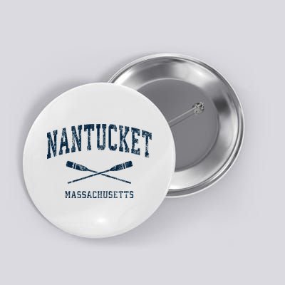 Nantucket Massachusetts Vintage Nautical Paddles Sports Oars Button