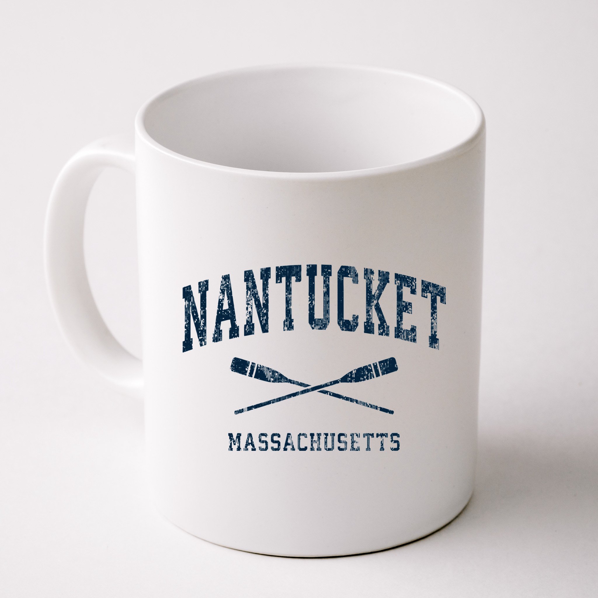 Nantucket Massachusetts Vintage Nautical Paddles Sports Oars Mug
