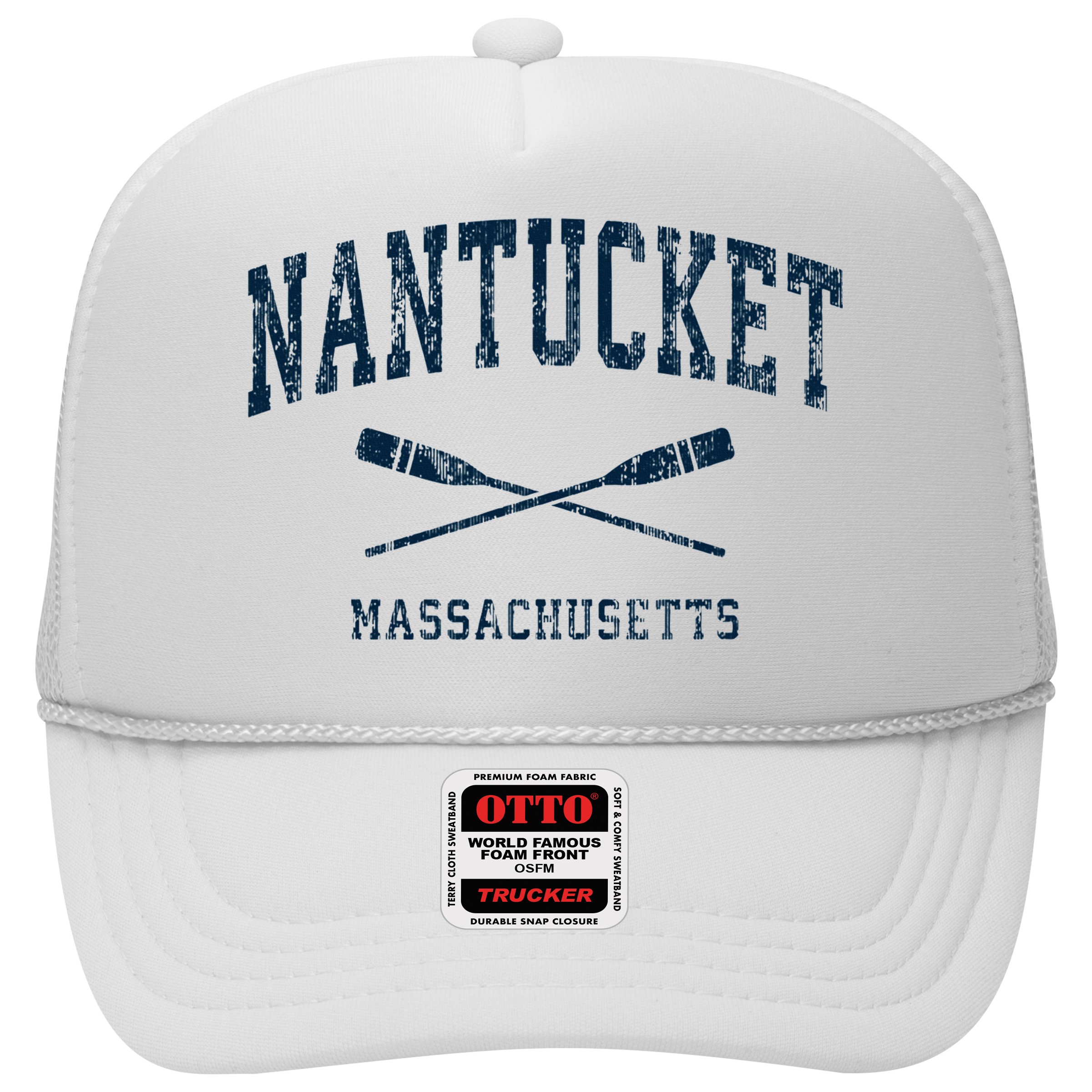 Nantucket Massachusetts Vintage Nautical Paddles Sports Oars Hat