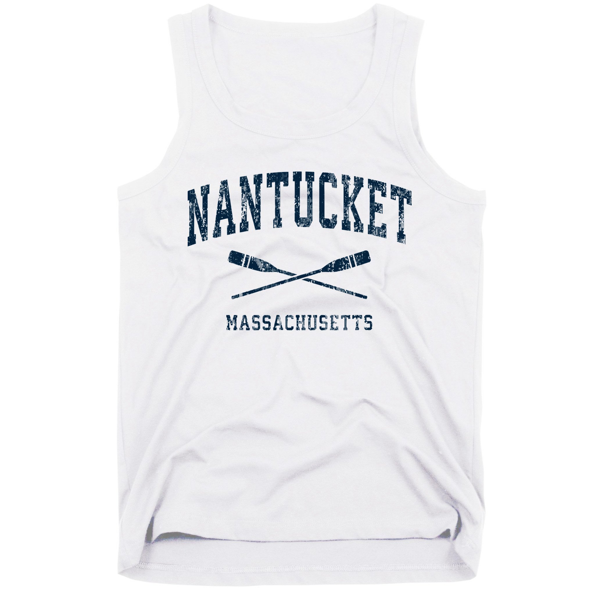 Nantucket Massachusetts Vintage Nautical Paddles Sports Oars Tank Top