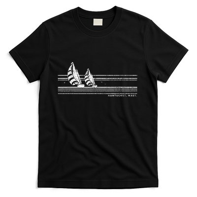 Nantucket Ma Vintage Sailing 70s Nautical Sailboat T-Shirt