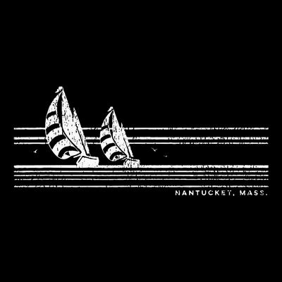 Nantucket Ma Vintage Sailing 70s Nautical Sailboat T-Shirt