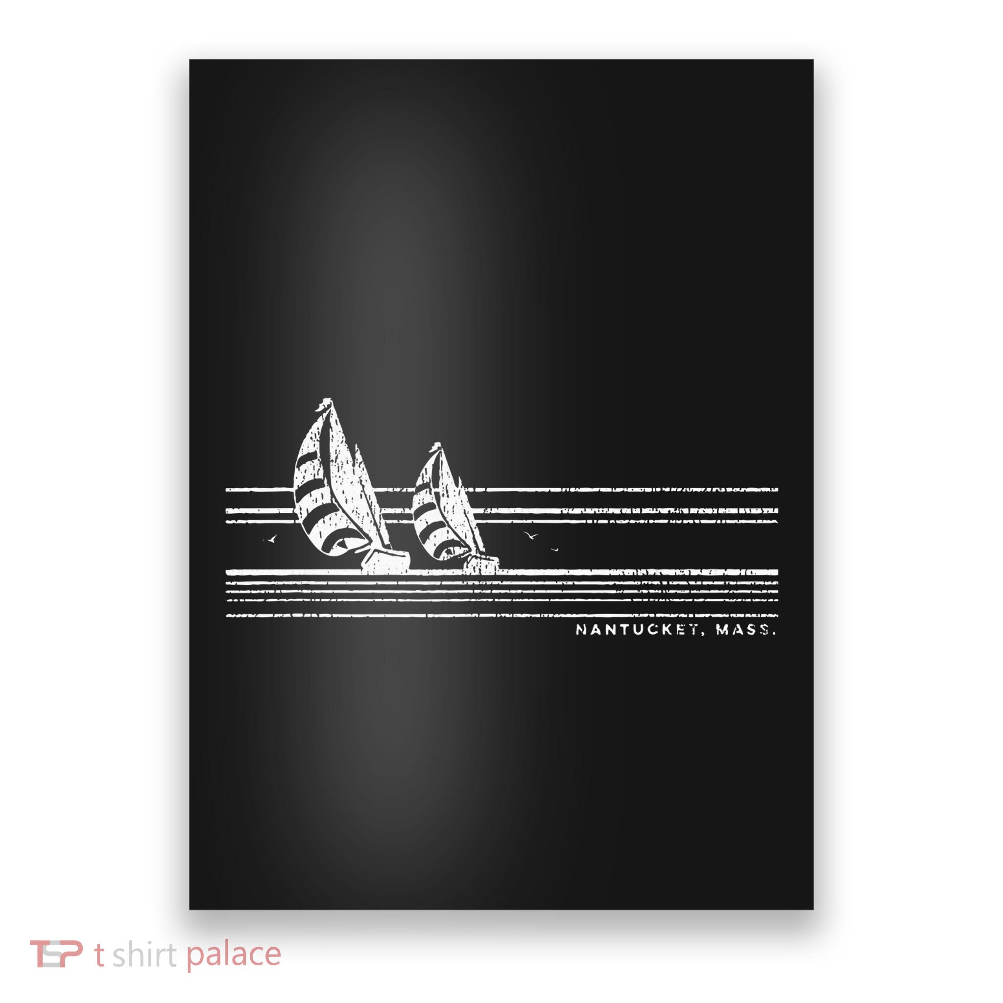 Nantucket Ma Vintage Sailing 70s Nautical Sailboat Poster