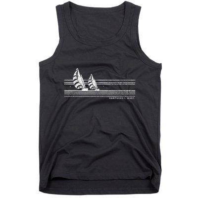 Nantucket Ma Vintage Sailing 70s Nautical Sailboat Tank Top