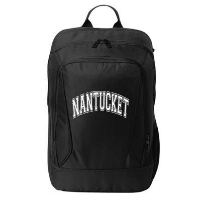 Nantucket Massachusetts Varsity Style Pink With White Text City Backpack
