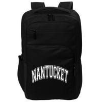 Nantucket Massachusetts Varsity Style Pink With White Text Impact Tech Backpack