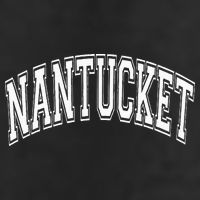 Nantucket Massachusetts Varsity Style Pink With White Text Large Microfiber Waffle Golf Towel