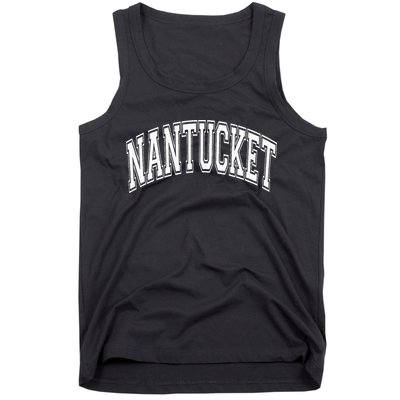 Nantucket Massachusetts Varsity Style Pink With White Text Tank Top