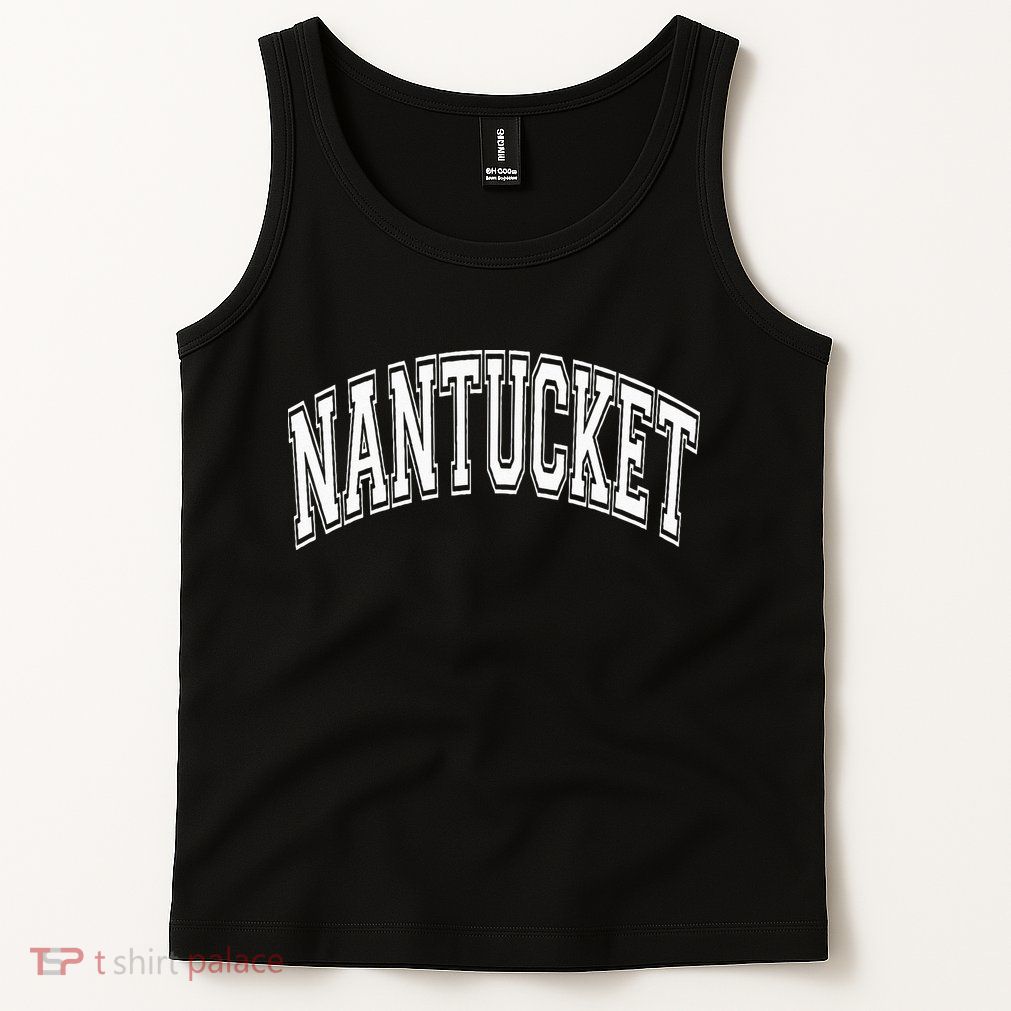 Nantucket Massachusetts Varsity Style Pink With White Text Tank Top