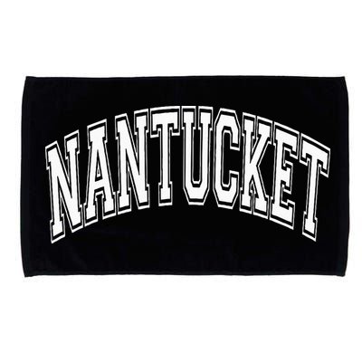 Nantucket Massachusetts Varsity Style Pink With White Text Microfiber Hand Towel